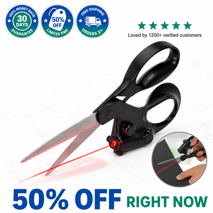 SwiftCut Laser Scissors with visible laser guide